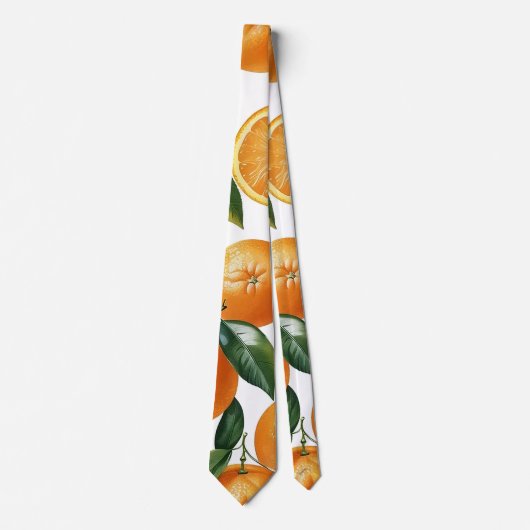 Orange Pattern Krawatte (Vorderseite)