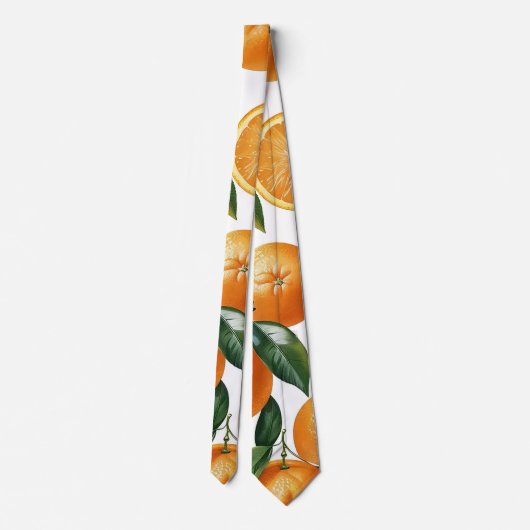 Orange Pattern Krawatte (Rückseite)