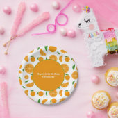 Orange Pattern Pappteller (Party)
