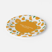 Orange Pattern Pappteller (Schrägansicht)