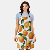 Orange Pattern Schürze (Getragen)