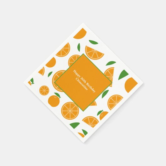 Orange Pattern Serviette (Ecke)