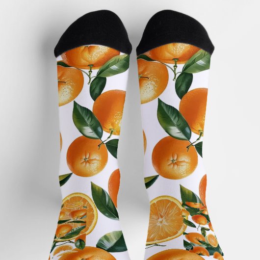Orange Pattern Socken (Oben)
