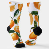 Orange Pattern Socken (Gewinkelt)