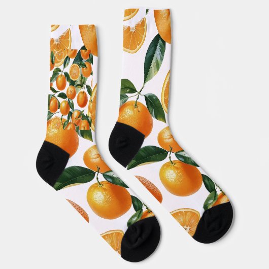 Orange Pattern Socken (Rechts)