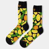 Orange Pattern Socken (Linkes Detail)