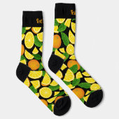 Orange Pattern Socken (Rechts)