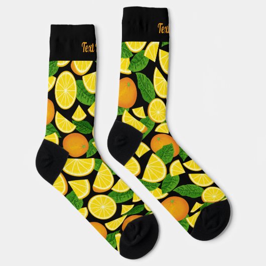 Orange Pattern Socken (Rechts)