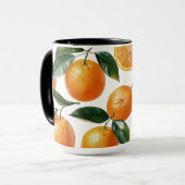 Orange Pattern Tasse (Vorderseite Links)