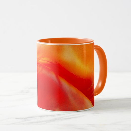 Orange Pattern Tasse (VorderseiteRechts)
