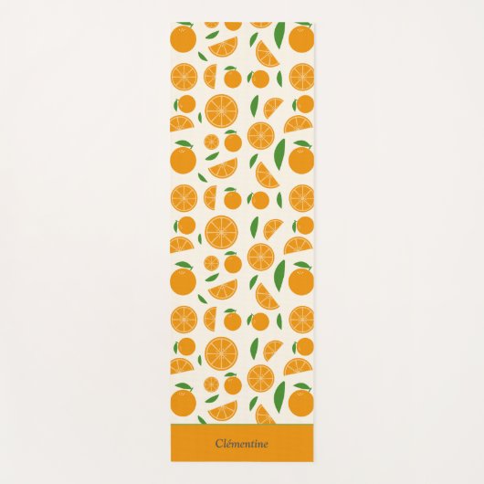 Orange Pattern Yogamatte (Vorderseite)