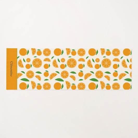 Orange Pattern Yogamatte (Vorderseite (Horizontal))