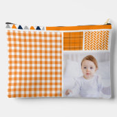 Orange Patterns Foto Baby Zubehörtasche (Rückseite)