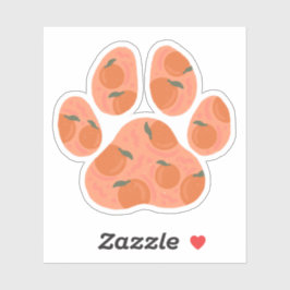 Orange Paw Aufkleber
