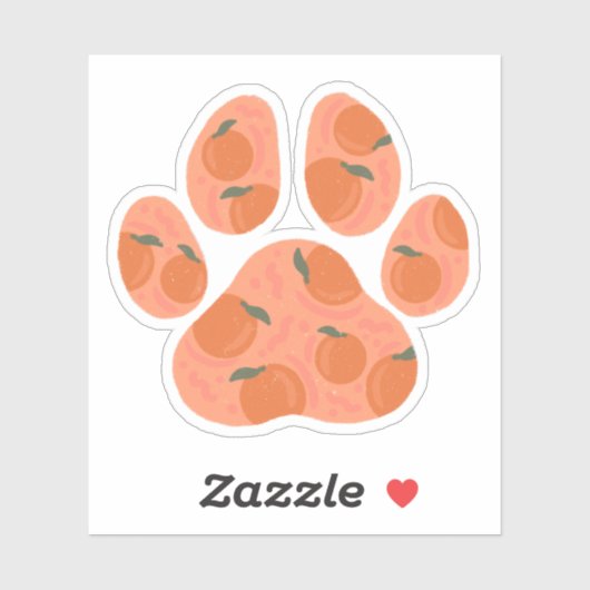 Orange Paw Aufkleber (Blatt)