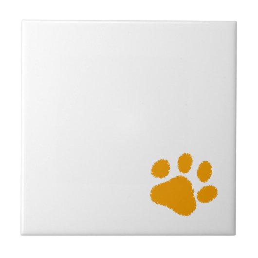 Orange Paw Fliese (Vorderseite)