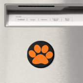 Orange Paw Print Magnet (In Situ (Geschirrspüler))