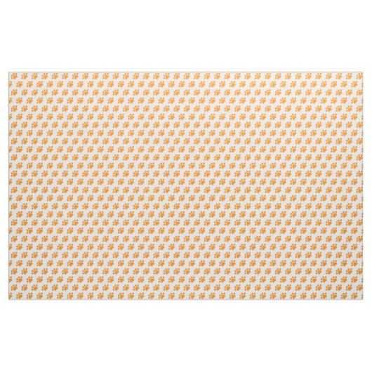 Orange Paw Print Pattern Stoff (Yard (91,4 cm))