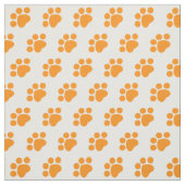 Orange Paw Print Pattern Stoff (Muster)