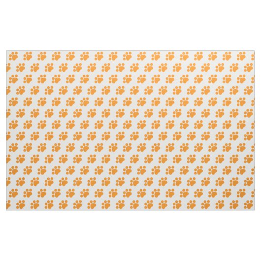Orange Paw Print Pattern Stoff (Fat Quarter (45,7 x 55,9 cm))