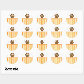 Orange Paw Print Wallpaper Sticker (Blatt)
