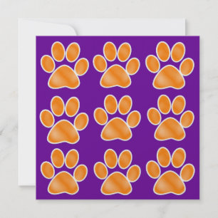Orange Paw Prints - SRF Einladung