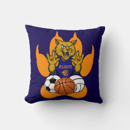 Orange Paws Wildcats Liebe Sports Kissen