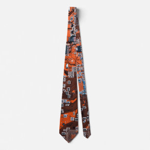 Orange PCB-Schaltungsplatinen-Design für IT-Profis Krawatte