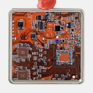 Orange PCB-Schaltungsplatinen-Design für IT-Profis Ornament Aus Metall
