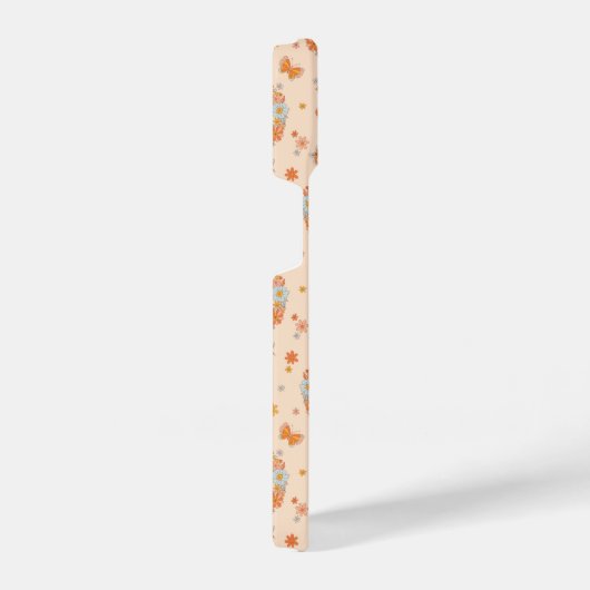 Orange Peace Floral Pattern iPhone Hülle (Rechte Seite)