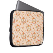 Orange Peace Floral Pattern Laptopschutzhülle (Vorne Rechts)