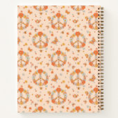 Orange Peace Floral Pattern Notizblock (Rückseite)