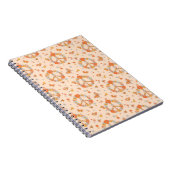 Orange Peace Floral Pattern Notizblock (Rechte Seite)