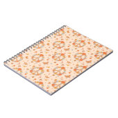 Orange Peace Floral Pattern Notizblock (Linke Seite)