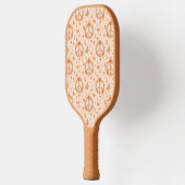 Orange Peace Floral Pattern Pickleball Schläger (Links)