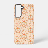Orange Peace Floral Pattern Samsung Galaxy Hülle (Rückseite)