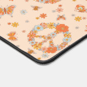 Orange Peace Floral Pattern Schreibtischunterlage (Ecke)