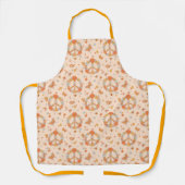 Orange Peace Floral Pattern Schürze (Vorderseite)