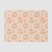 Orange Peace Floral Pattern Seidenpapier (Vorderseite)