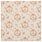 Orange Peace Floral Pattern Stoff (Muster)