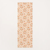 Orange Peace Floral Pattern Yogamatte (Vorderseite)