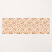 Orange Peace Floral Pattern Yogamatte (Vorderseite (Horizontal))