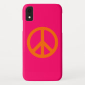 Orange Peace Sign Case-Mate iPhone Hülle (Rückseite)