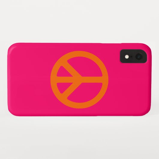 Orange Peace Sign Case-Mate iPhone Hülle (Rückseite (Horizontal))