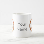 Orange Peace Sign Kaffeetasse (Mittel)