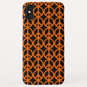 Orange Peace Sign Pattern Case-Mate iPhone Hülle (Rückseite)