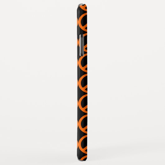 Orange Peace Sign Pattern Case-Mate iPhone Hülle (Hinten/Rechts)