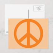 Orange Peace Sign Products Postkarte (Vorne/Hinten)