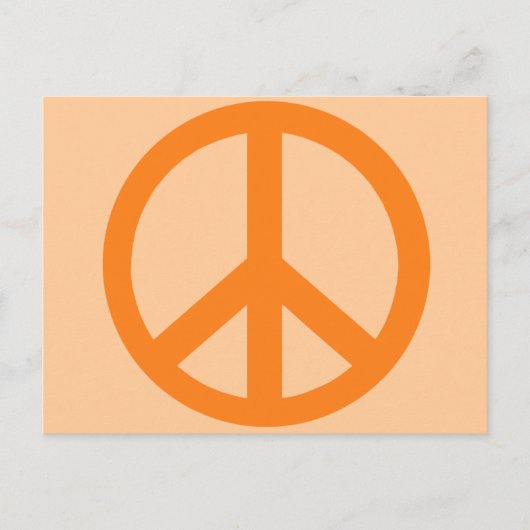 Orange Peace Sign Products Postkarte (Vorderseite)