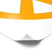 Orange Peace Symbol Fotodruck (Ecke)